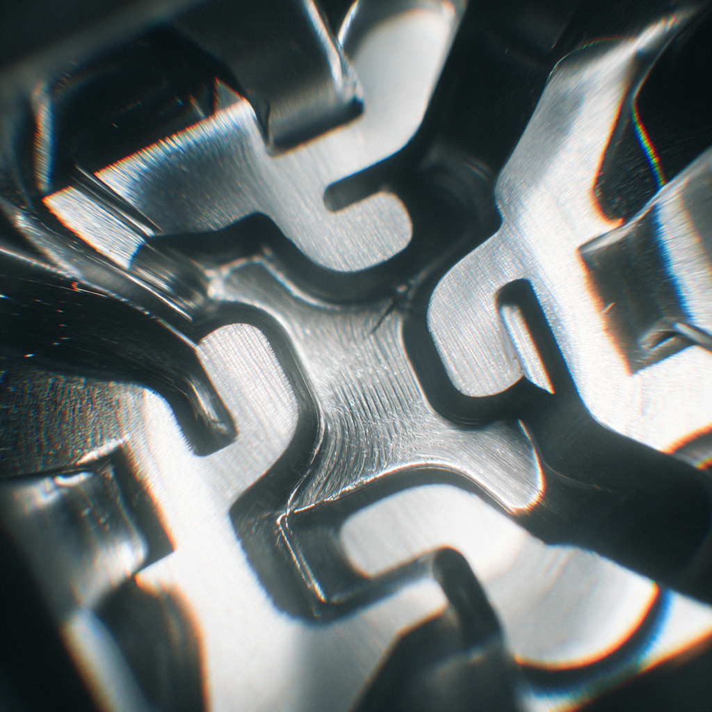 Macro of a machined titanium subsystem